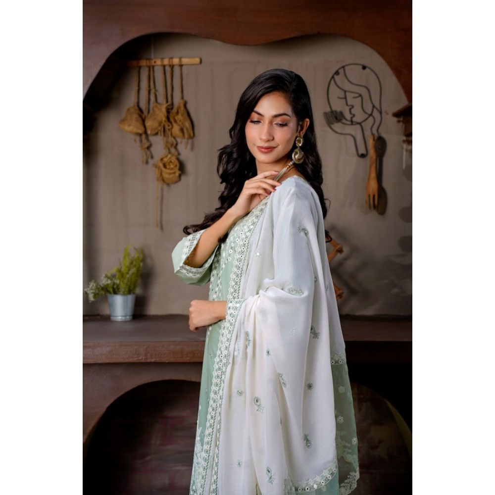 Ivory Printed Lawn