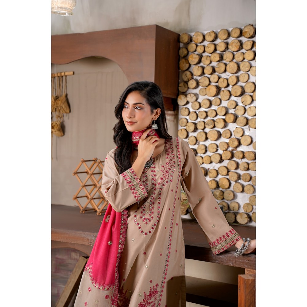 Ivory Raw Silk Suit