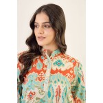 Teal Embroidered Kurta Set